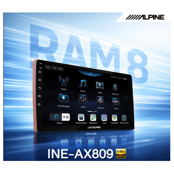 Alpine Ine Ax809 Central Multimidia Digital 9 Auto Carplay Wireless Gps Hi Res Audio 8 256 Premium Audio