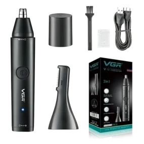 Aparador de Pelos VGR V-613 2 em 1 para Nariz e Orelhas