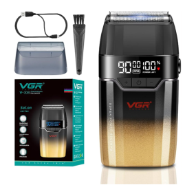 Barbeador Elétrico VGR Voyager V-308 de Lâminas Dourado